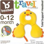 หมอนรองคอและศีรษะเด็ก BENBAT Travel Friends ให้นอนตามหลักสรีระ สำหรับวัย 0-12 เดือน สีเหลือง ลายเป็ด