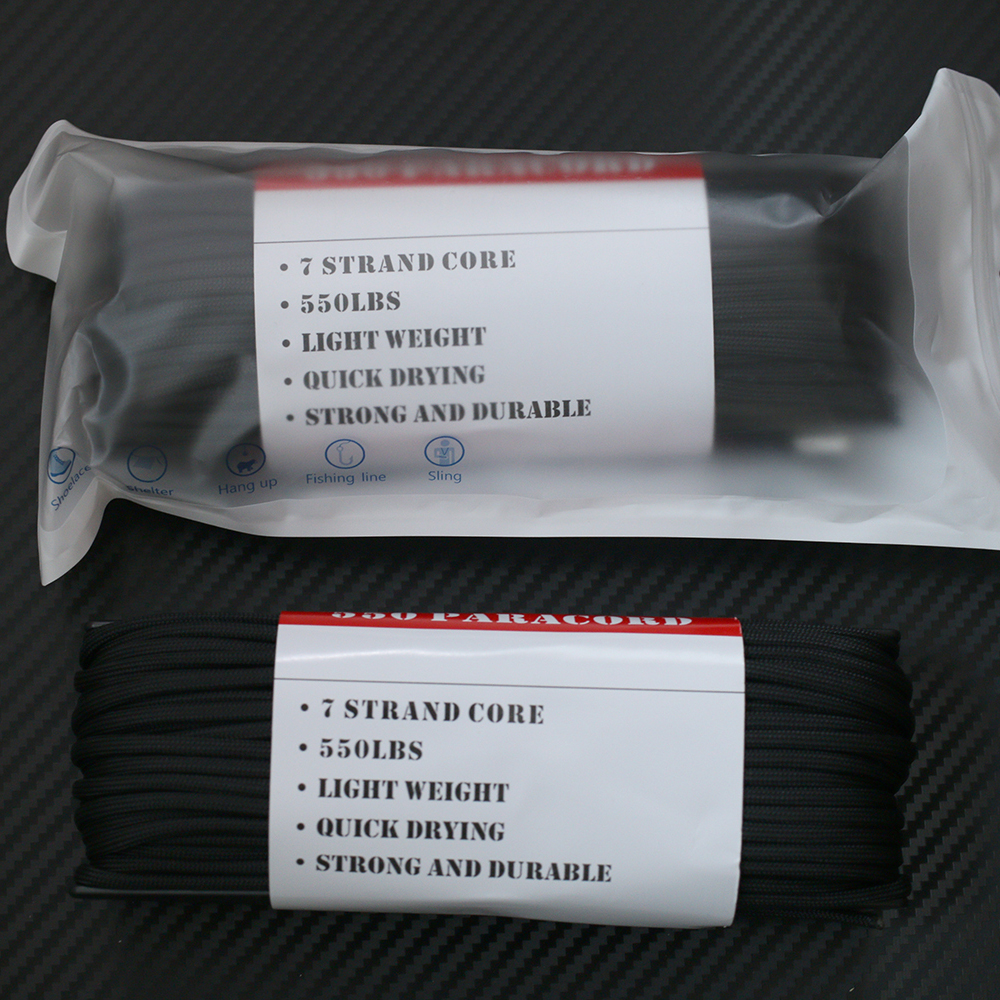 เชือกพาราคอร์ด PARACORD 550 คุณภาพสูง # BLACK ใช้ได้งานได้เอนกประสงค์