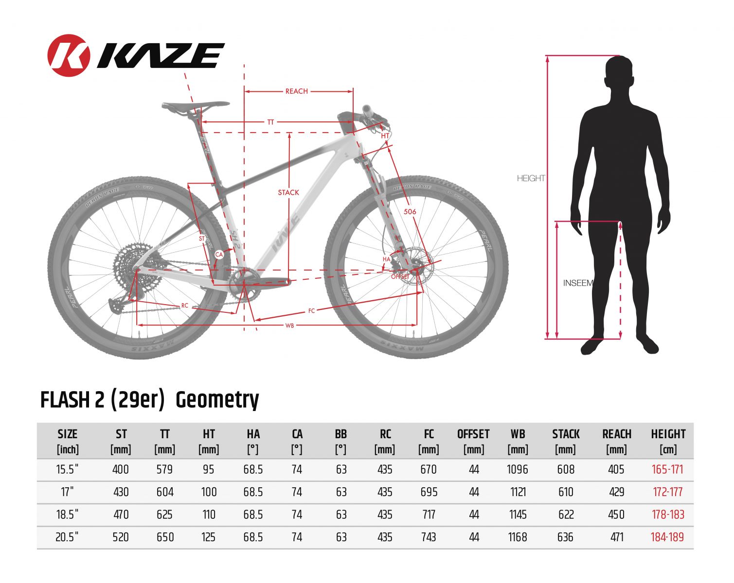 จักรยานเสือภูเขา KAZE Flash 2 29er EVO (Evolution version) CARBON เกียร์ SHIMANO XT 1*12SP, โช๊คลม FOX32 KASHIMA ล้อ 29 ปี 2024