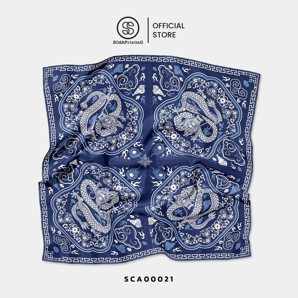 ผ้าพันคอพิมพ์ลาย ปีมังกร II รหัส SCA00021-SCA00024 #ผ้าพันคอ #SOdAPrintinG