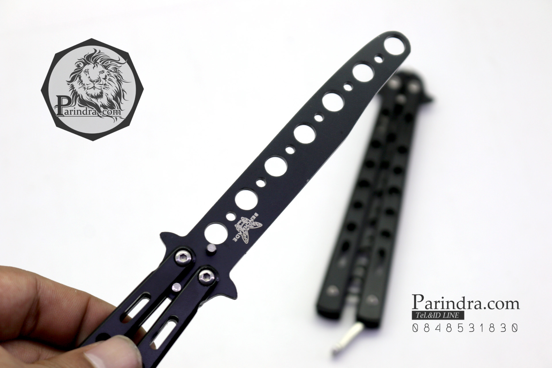 มีดบาลีซอง Benchmade Balisong มีดควง มีดปีกผีเสื้อ ไม่มีคม สำหรับการฝึกควง สีดำ ขนาด 9 นิ้ว (OEM) BLA006
