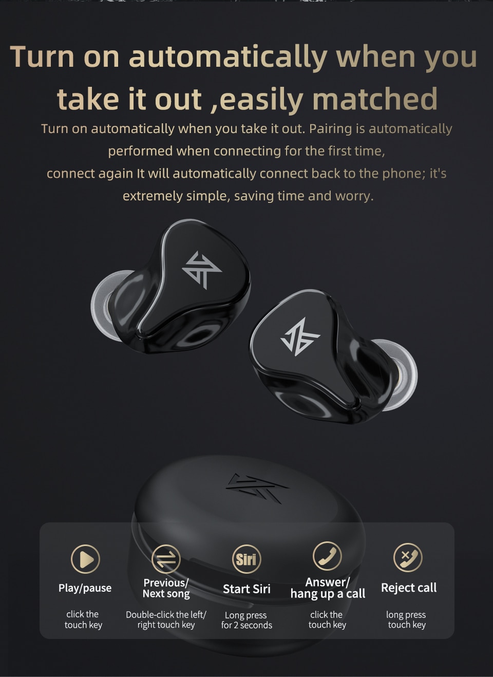 ขาย KZ Z1 PRO หูฟัง TWS ไร้สายรองรับ Bluetooth 5.2 ประกันศูนย์ไทย