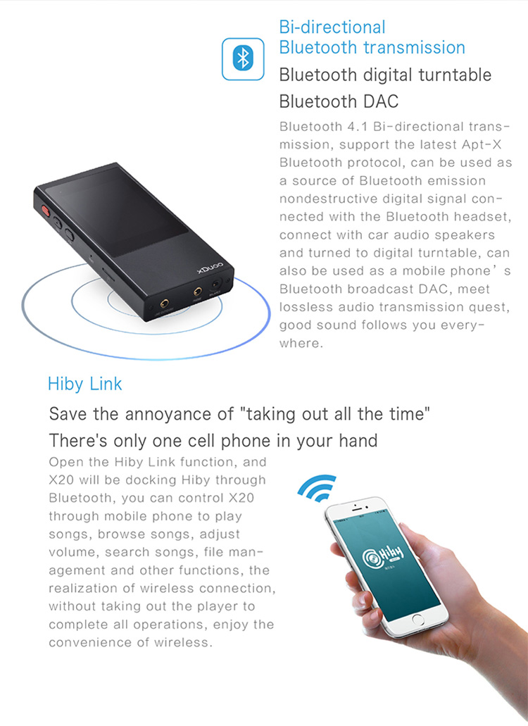 ขาย xDuoo X20 เครื่องเล่นพกพารองรับ Balanced lossless DSD USB DAC