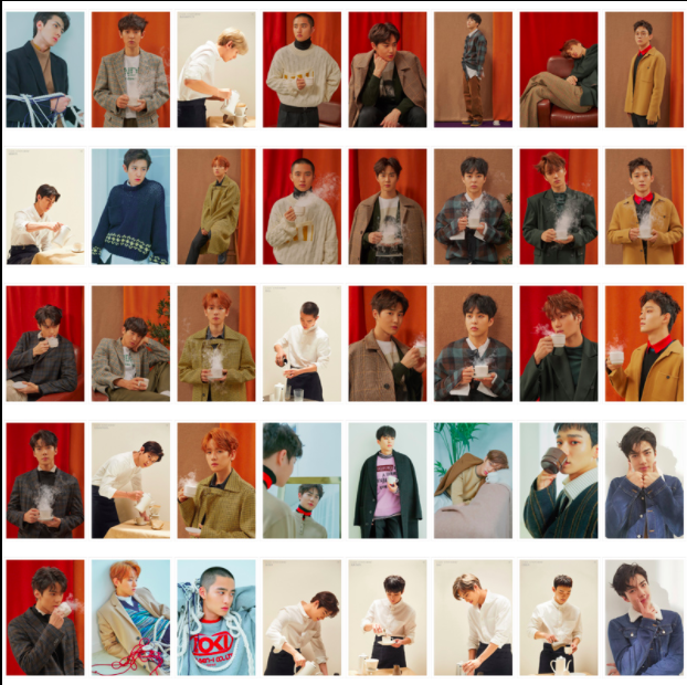 ชุดรูปพร้อมกล่องเหล็ก #EXO Winter 2017