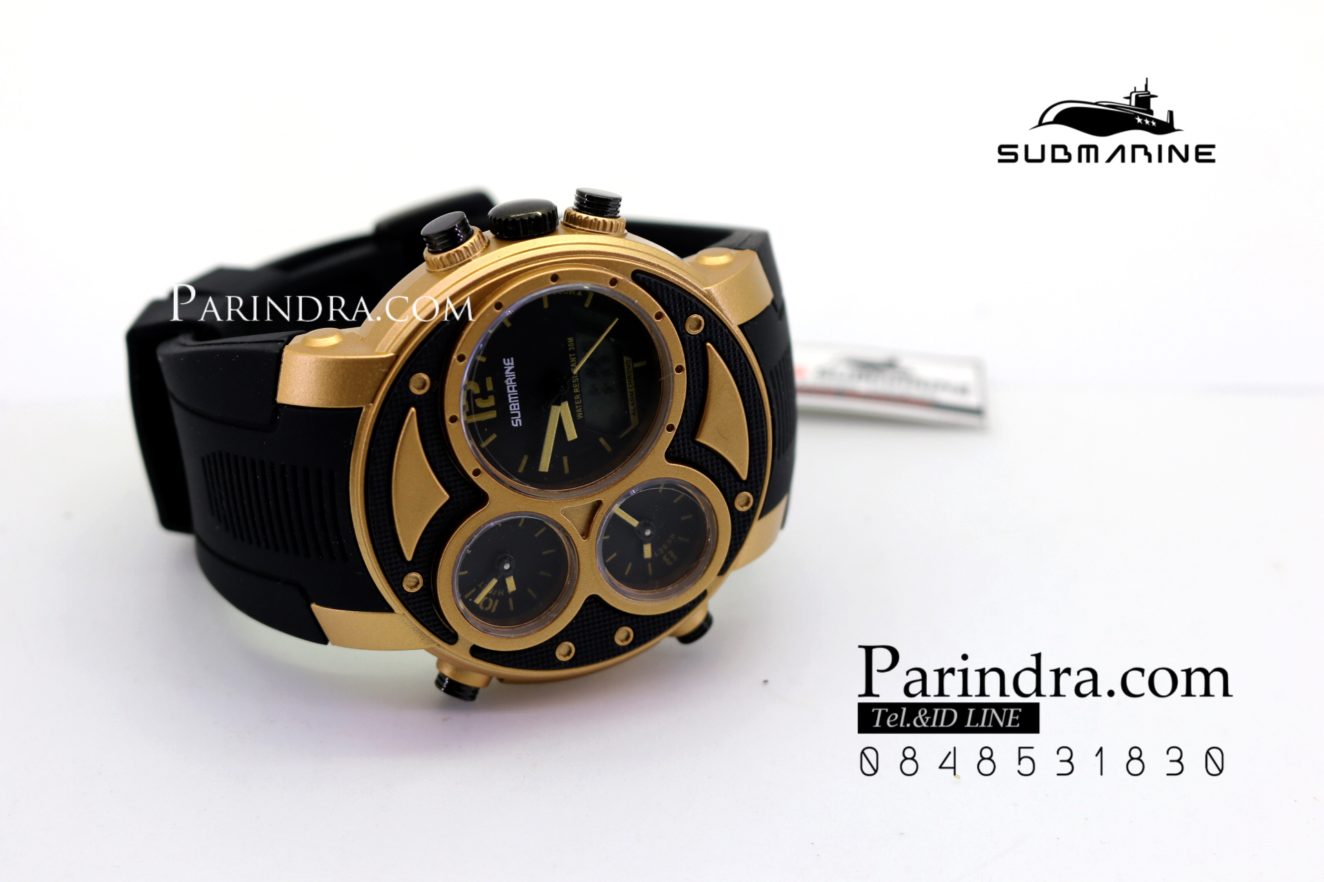 นาฬิกา US submarine 3 Analog รุ่น TP3174M สีดำทอง