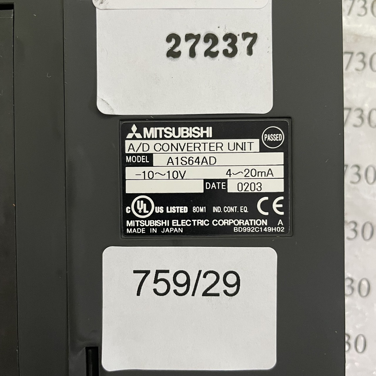 A1S64AD PLC " MITSUBISHI "
