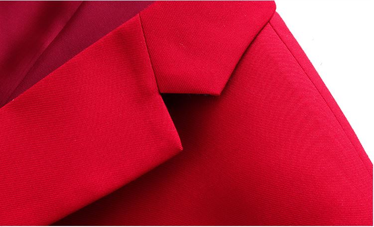 Pre-order ชุดสูทชาย สีแดง สไตล์เกาหลี พร้อมเสื้อกั๊ก