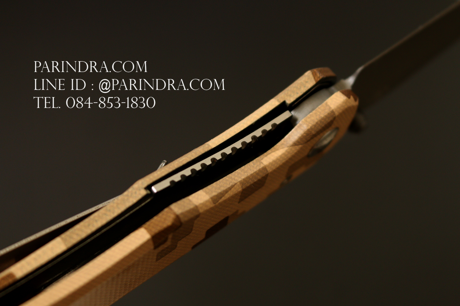 มีดพับ Enlan EL-06PF ด้ามลายพรางทหารสีน้ำตาล ใบมีดสีเทา (ของแท้100%)