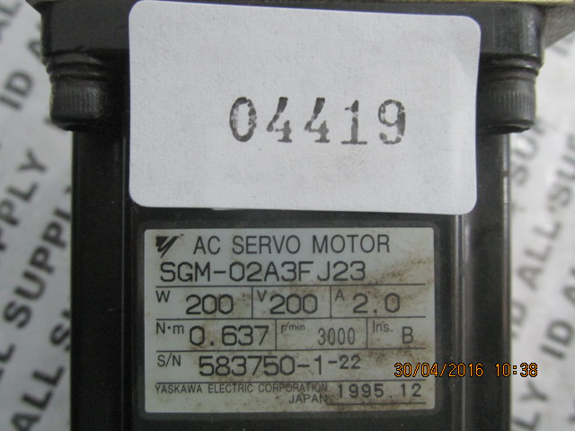 SGM-02A3FJ23 SERVO MOTOR " YASKAWA "