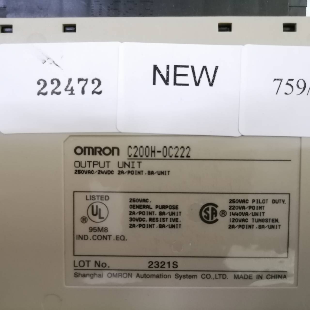 C200H-OC222 PLC “ OMRON ”