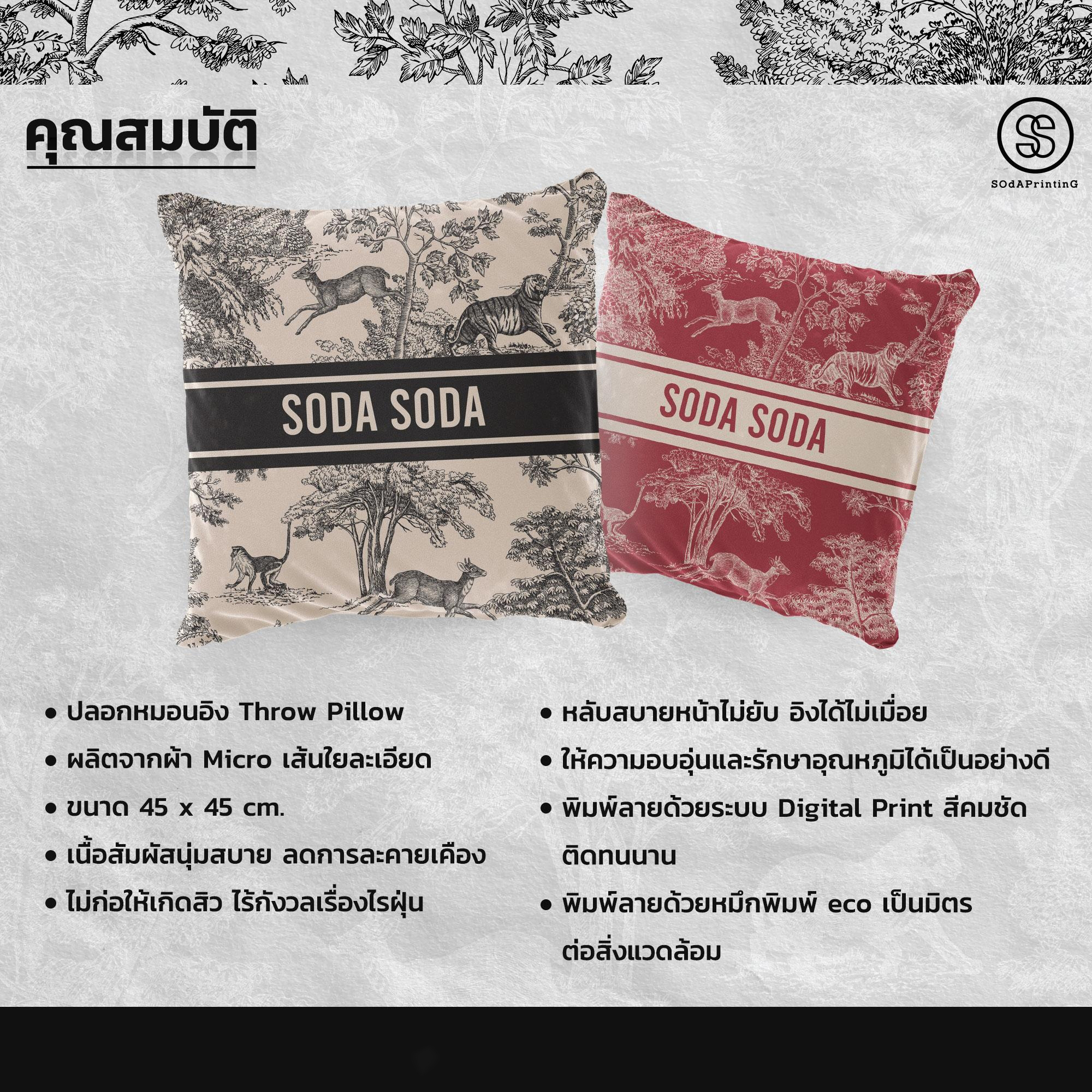หมอนอิง Throw Pillow ปีมังกร II รหัส TPA00079-TPA00082 #หมอนอิง #SOdAPrintinG