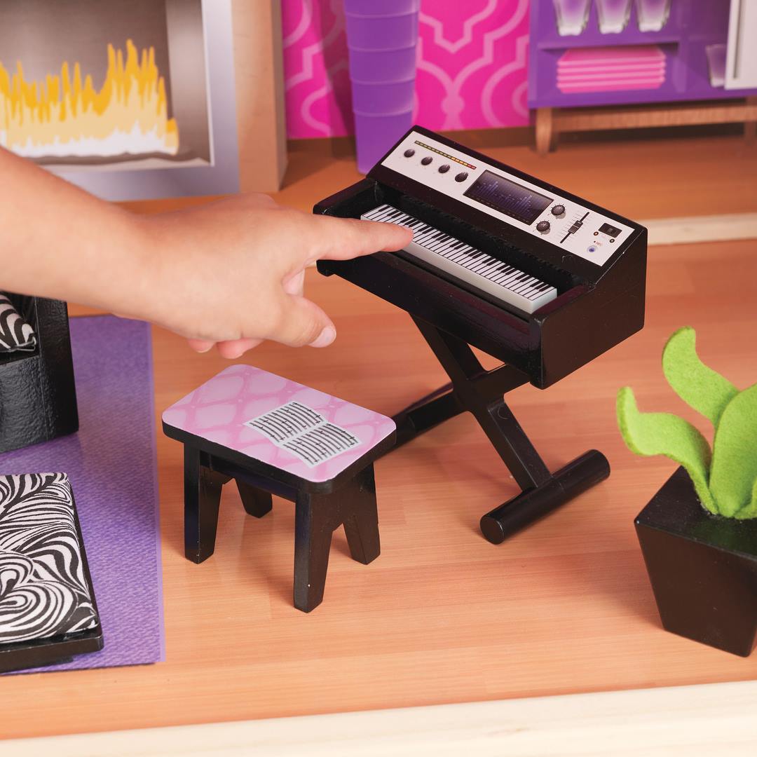 บ้านตุ๊กตา KidKraft Uptown Wooden Dollhouse With 35 Pieces of Furniture