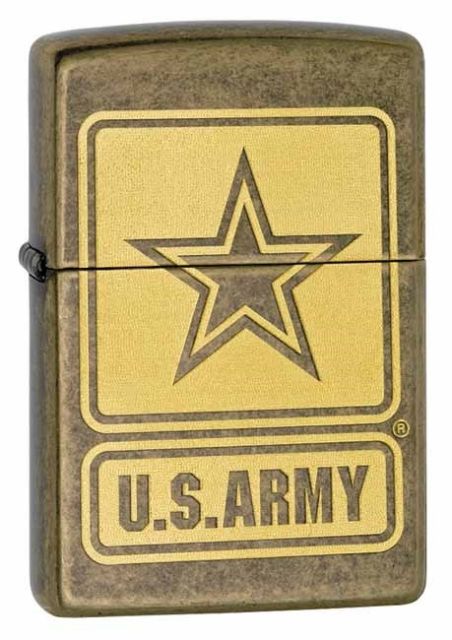 ไฟแช็ค Zippo 28933 แท้ "Zippo United States Army, Antique Brass" Lighter แท้นำเข้า 100%