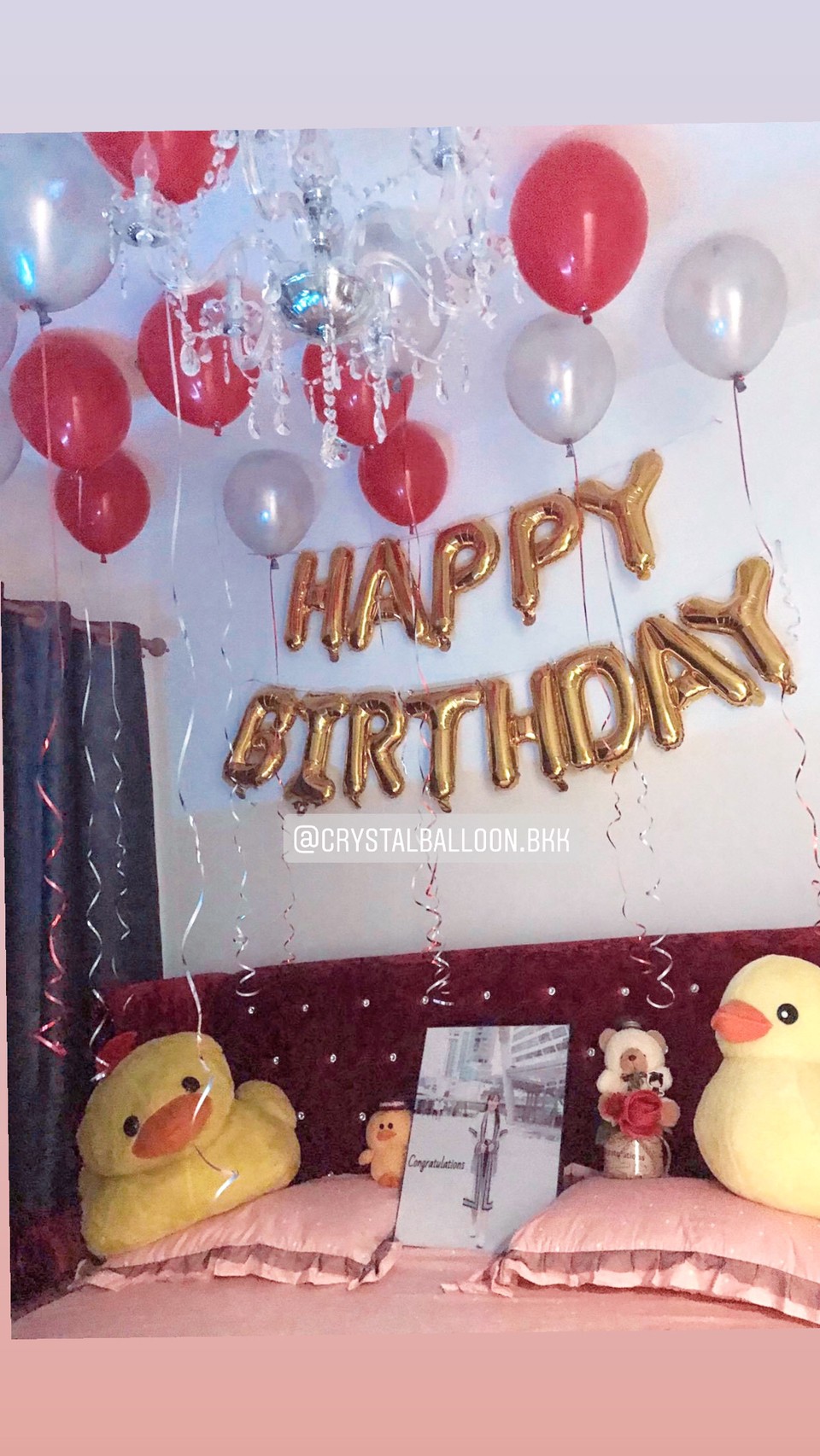 ลูกโป่ง วันเกิด HAPPY BIRTHDAY 13 ตัว พร้อม ลูกโป่งลอยฝ้า พร้อมตกเเต่ง สามารถเปลี่ยนสีลูกโป่ง/เปลี่ยนสี-ฟอยล์ตัวอักษรได้