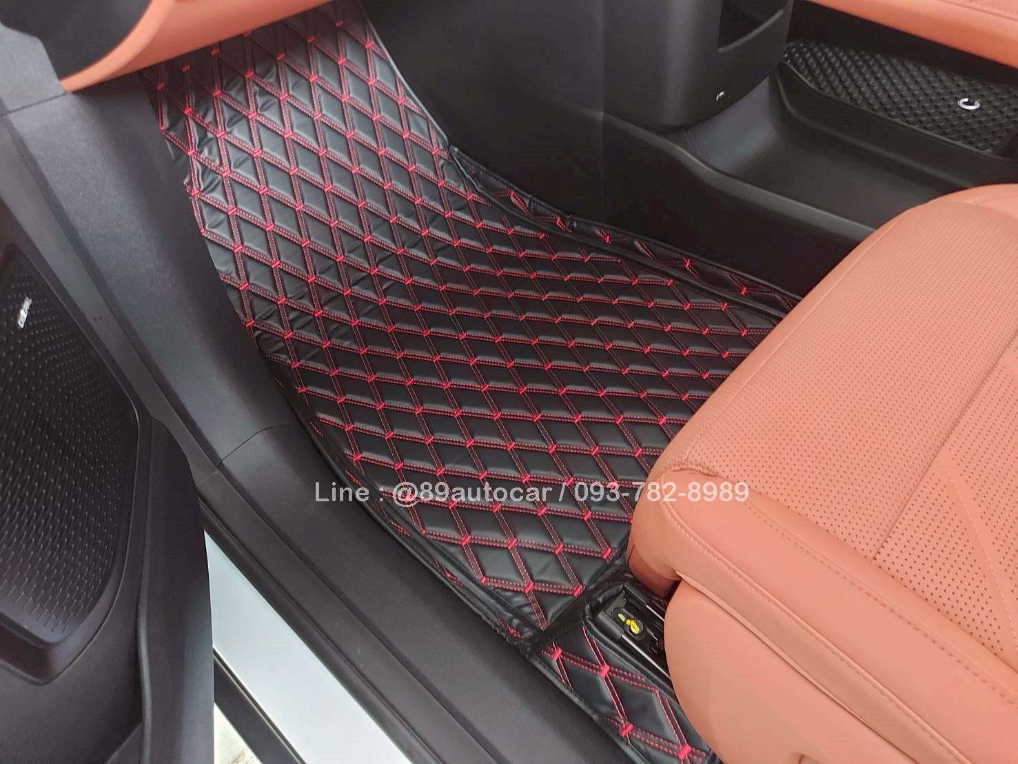 พรมรถยนต์ Deepal S05 ปูพรมVVIP ด้ายคู่ สีดำด้ายแดง เต็มคัน 6 ชิ้น