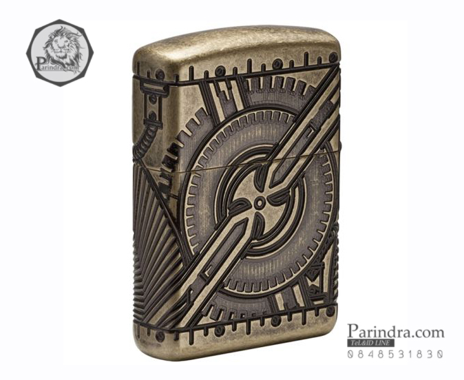 ไฟแช็ค Zippo แท้ Zippo 29268 Steampunk Skull Antique Brass Finish แท้นำเข้า 100%