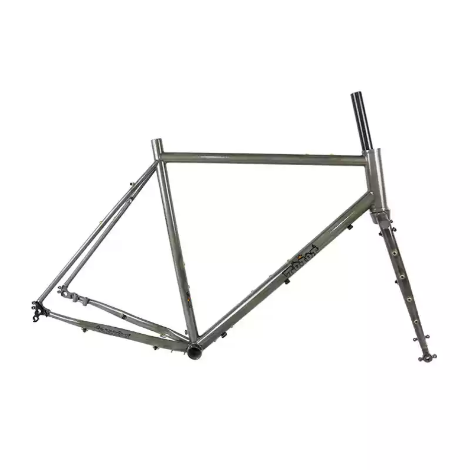 TQIQT TG006 Off-Road Road Bike Frameset | Chromoly Steel Frame with Disc Brake for 700C & 27.5” Wheels