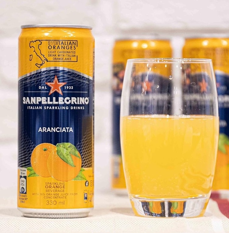 น้ำส้มซานเปเลกรีโน สปาร์คกลิ้งดริงค์🍹💫 Sanpellegrino Italian Sparking Aranciata 330 ml ✨🍊