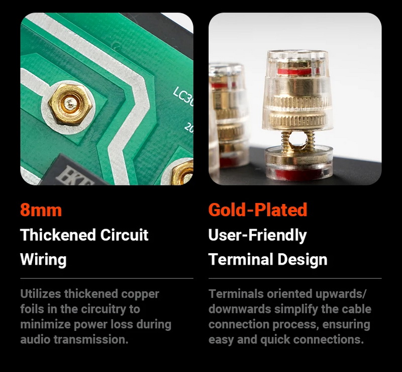 Fosi Audio LC30 ตัวสลับ ลำโพง เครื่องขยายเสียง พร้อมจอแสดงผล VU meters รีโมทควบคุมระยะไกล
