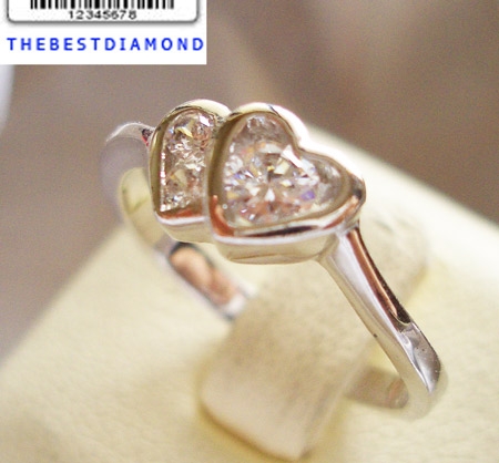 BR063RD แหวนเพราะใจเราคู่กัน*** แหวนวงนี้น่ารักมาก เรียบร้อยเก๋ไก๋ ดูดี