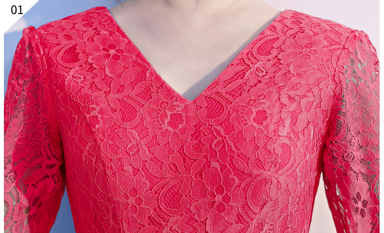 พร้อมเช่า ชุดราตรียาว สีชมพู บานเย็น ไซส์ใหญ่ แขนสามส่วน แต่งลูกไม้ กระโปรงผ้าชีฟอง เอวแต่งเพชร มีไซส์ XL - 3XL