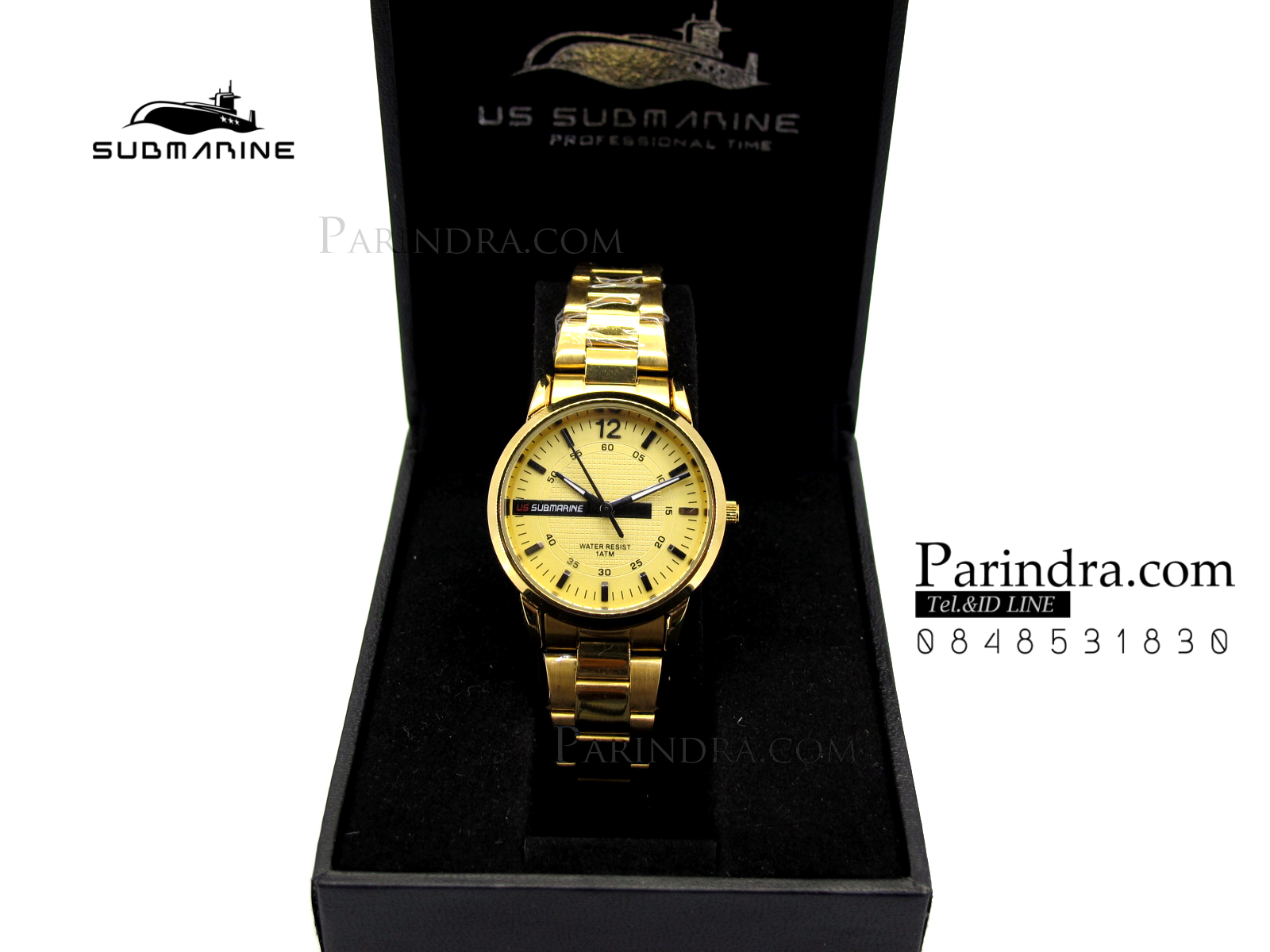 นาฬิกาคู่ US submarine รุ่น J104L เรือนทองล้วน เรือนขนาดเล็ก