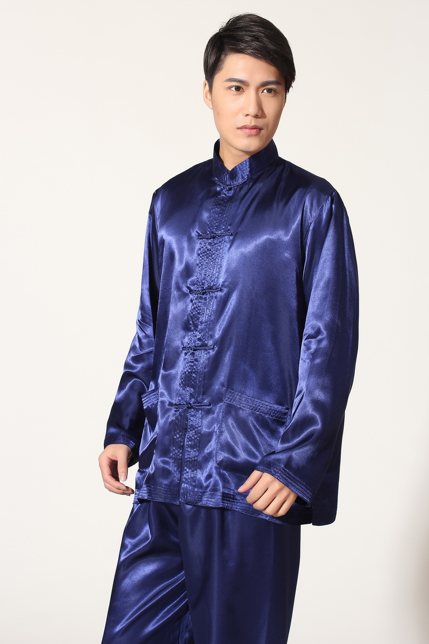 Pre-order ชุดจีนชาย แขนยาว สีน้ำเงิน
