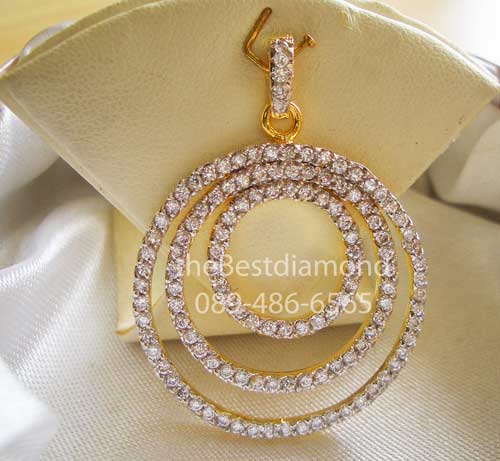 ===BP601+++จี้เพชร 3 circles+++จี้เพชรcz สุดหรู Intrend แบบออกมาจากร้านจิวฯ เลยค่ะ เก๋ไก๋ ทันสมัย โฉบเฉี่ยวมากๆๆ ไม่ควรพลาดนะคะ