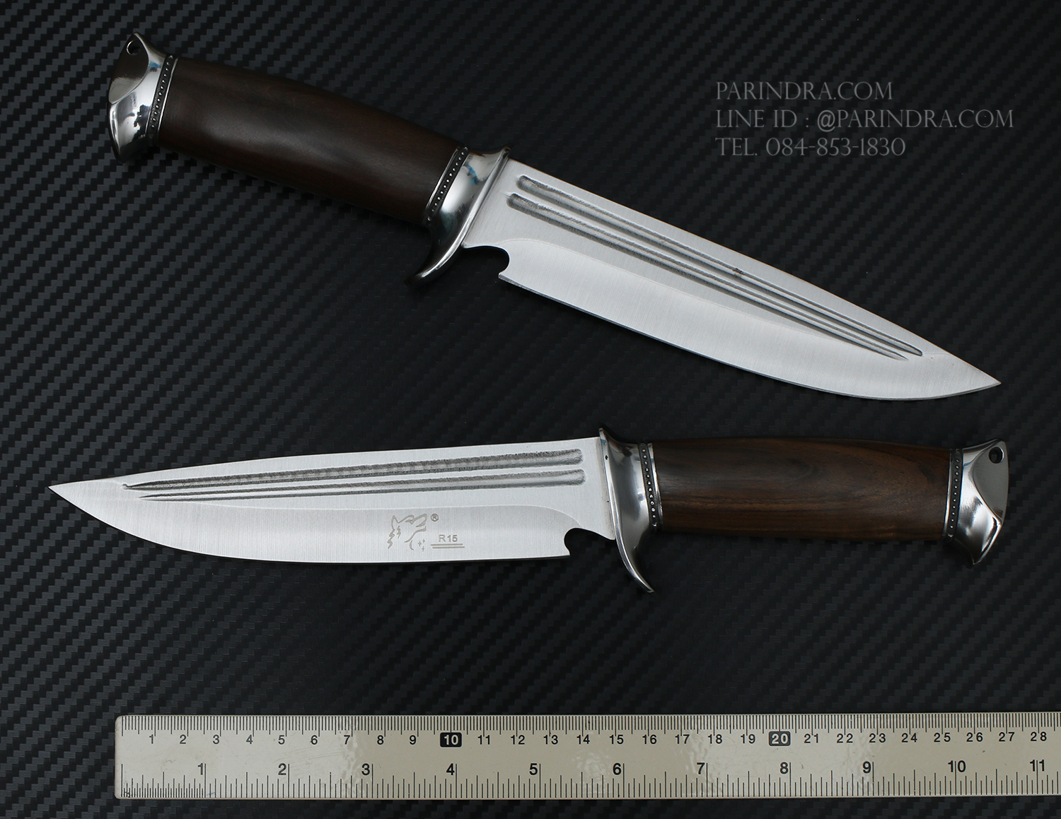 มีดใบตาย Wolf R15 ด้ามไม้คลาสสิค สวยงาม