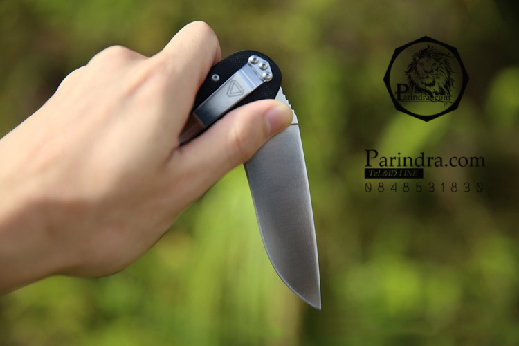 มีดพับ ONTARIO Model-1 ด้าม สีดำ Deep Black คมกริบ ขนาด 8 นิ้ว (OEM)