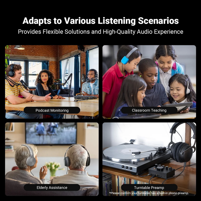 Fosi PH05 ตัวแยกสัญญาณ 3.5 มม. AUX ออกหูฟังได้ถึง 5 ตัว ประสิทธิภาพสูง ประกันศูนย์ไทย