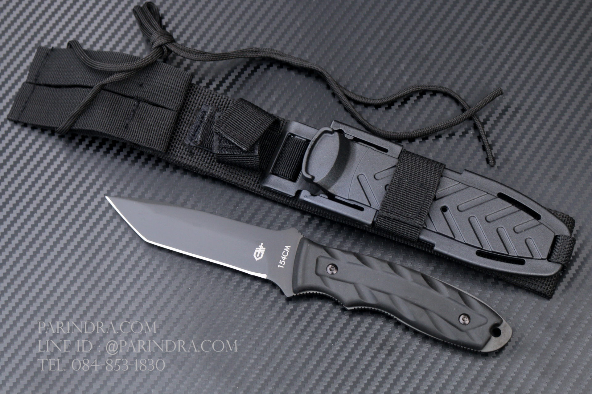 มีดใบตาย Gerber 154CM ปลาย Tanto (OEM) สีดำ ขนาด 9.5 นิ้ว