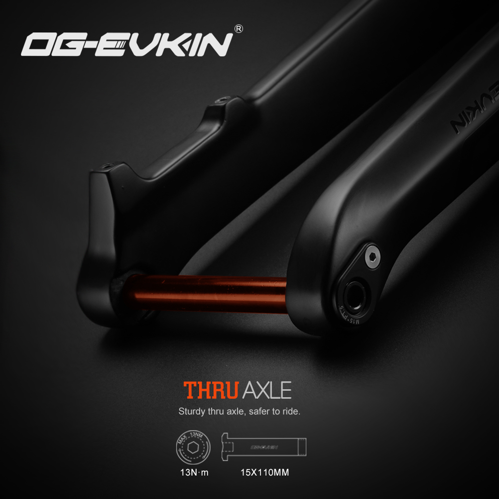 OG-EVKIN FK-007 Boost 29er Thru Axle 15x110mm Carbon Mountain Bicycle Fork 1-1/8"-1-1/2" MTB Forks Carbon Fork Mountain Bike Parts