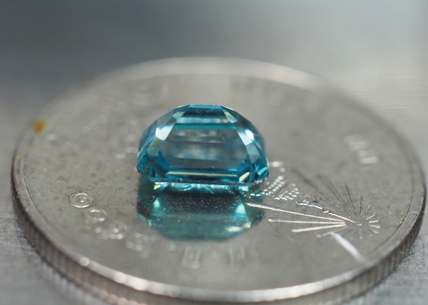 เพทายกัมพูชา 1.15 กะรัตสีฟ้า (0936)