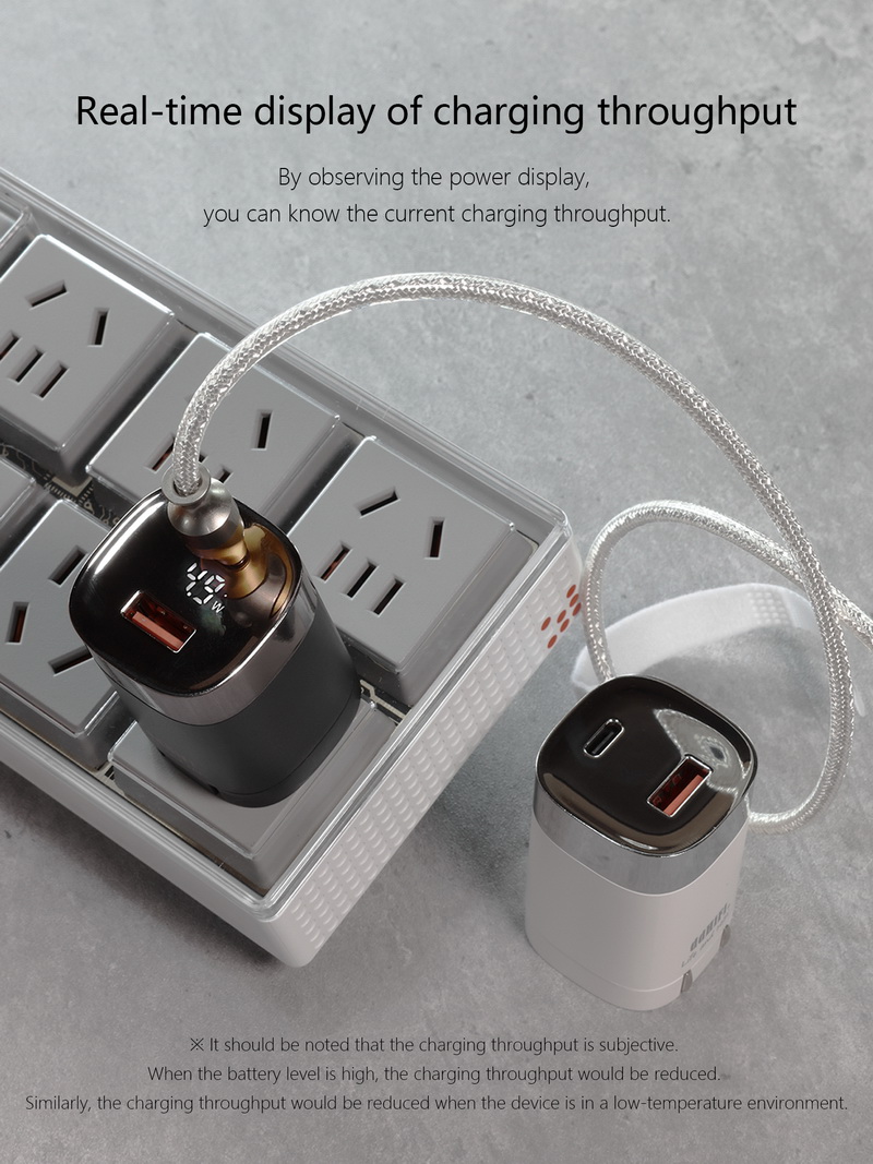 DD JT-P18 หัวชาร์จไว รองรับ PSS 33W, PD 30W จอแสดงกำลังไฟแบบ Realtime ขาพับเก็บได้