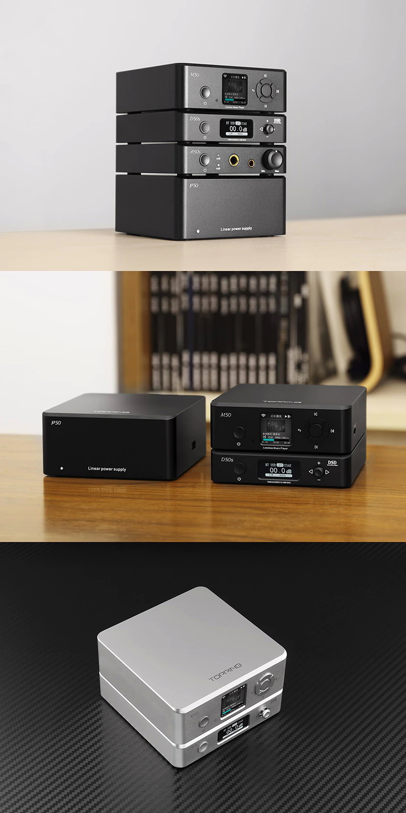 Topping M50 เครื่องเล่นเพลงเครือข่ายแบบตั้งโต๊ะ รองรับ DLNA, Airplay ประกันศูนย์ไทย