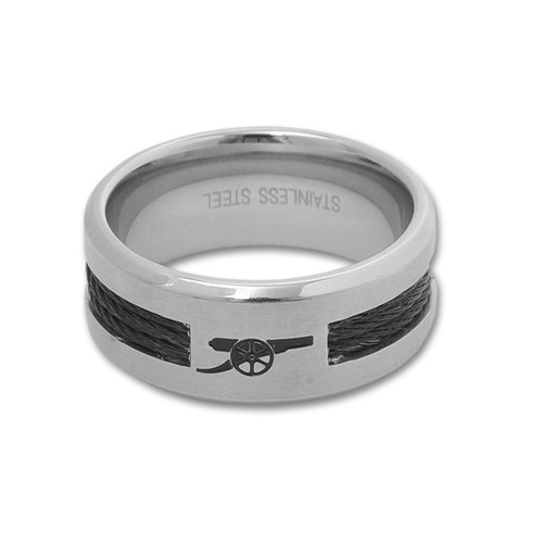 แหวนอาร์เซนอล Arsenal SS Cannon Black Inlay Ring ของแท้ 100%