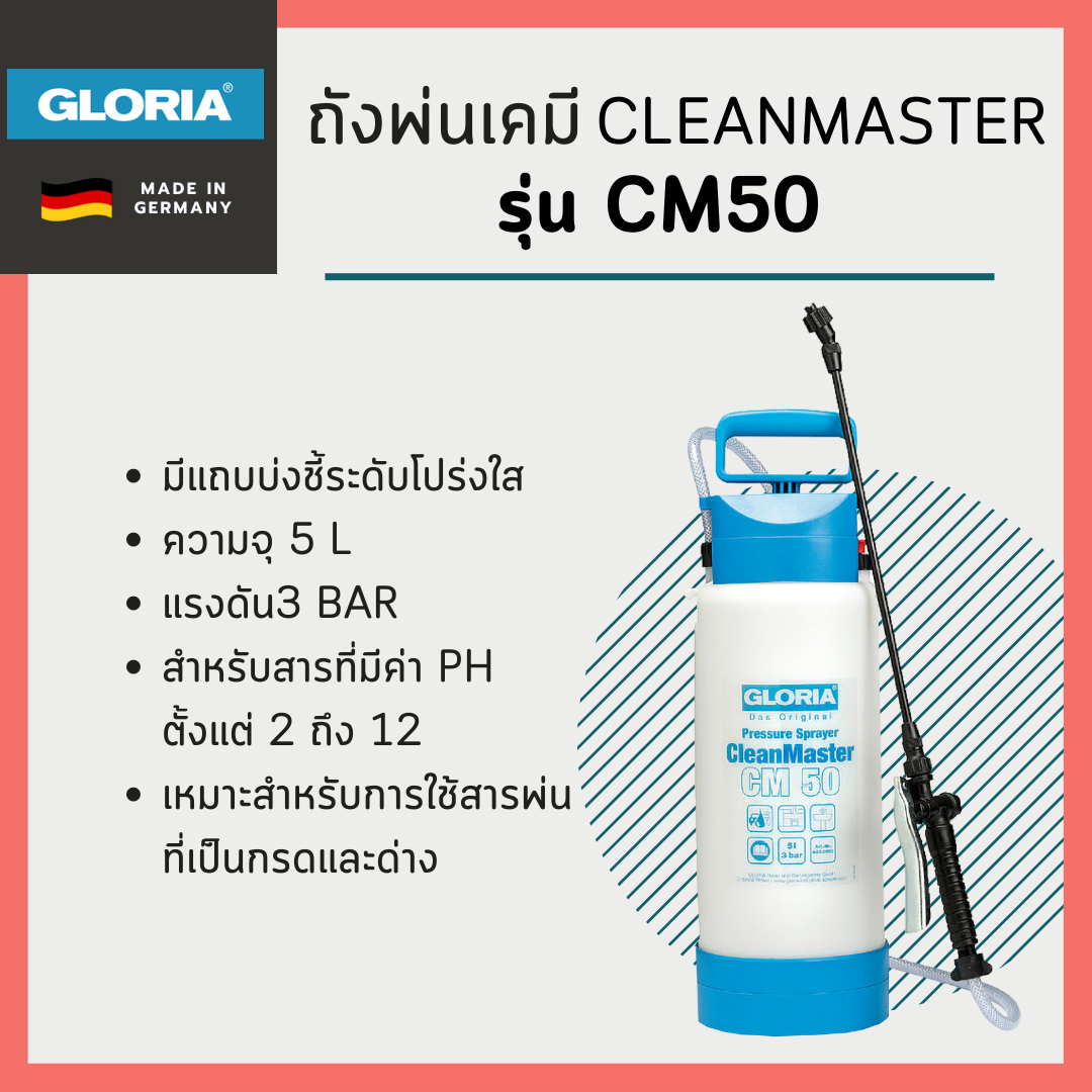 ถังพ่นสารเคมี CleanMaster รุ่น CM50