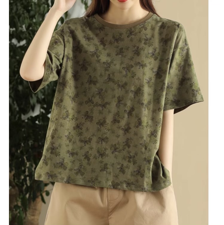 เสื้อยืดลายดอกไม้