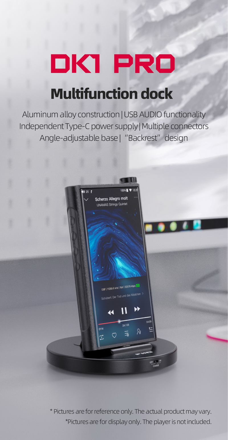 FiiO DK1 PRO Multifunction Dock สำหรับเครื่องเล่นเพลงพกพาหรือมือถือระบบ Android