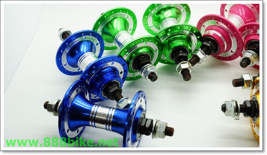 ดุมวีเบรค ดุมรถจักรยานฟิคเกียร์ 36 รู เกลียว 2ชั้น 2 ด้าน มีสีดำ แดง ส้มทอง ฟ้า เงิน(โปรดระบุสีและรูตรงหมายเหตุ)