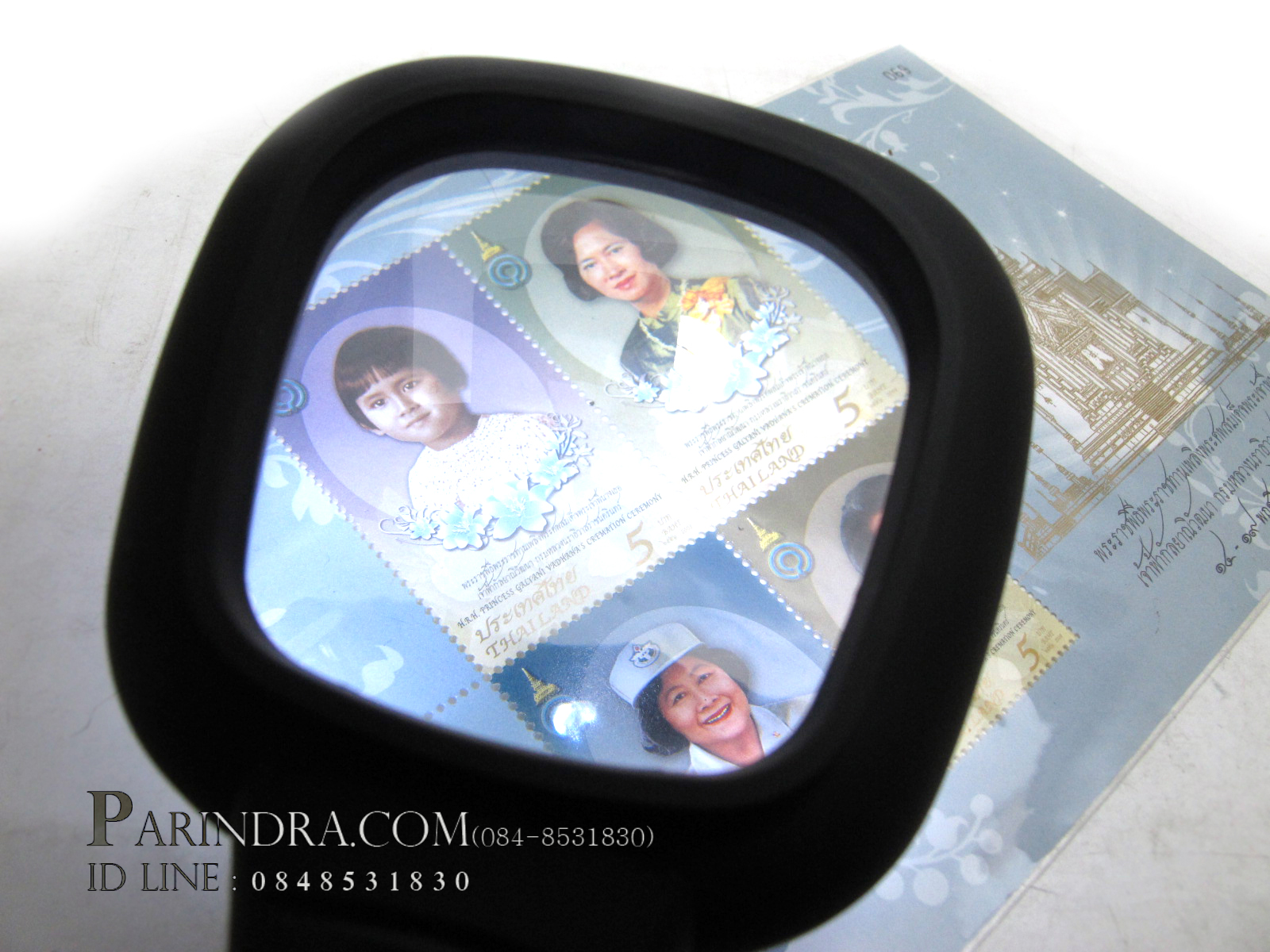 แว่นขยายมีไฟ Led และ Black light สำหรับส่องแสตมป์ หรือ ลายน้ำธนบัตร