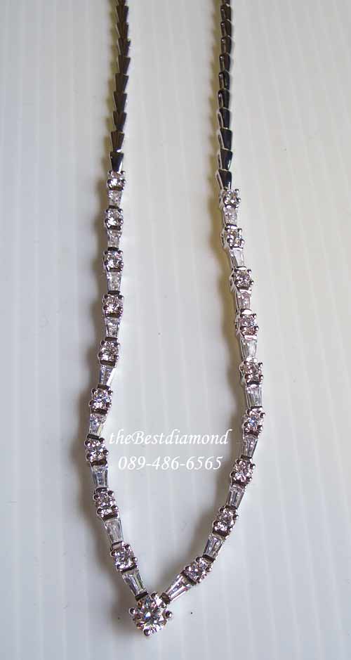 BN016RD+++สร้อยเพชร ปีกนก แบบเพชรผสม สร้อยแบบเก๋ไก๋ Modern Intrend สุดๆแบบทันสมัย อยู่ได้นานไม่มี out ใส่แล้วดูดี เพชรแวววาวสวยค่ะ ใส่ออกงานได้สบาย