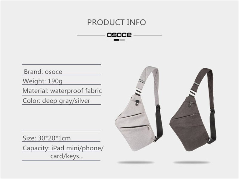 ขาย OSOCE CrossBody กระเป๋าสะพายแฟชั่น กันน้ำ น้ำหนักเบา