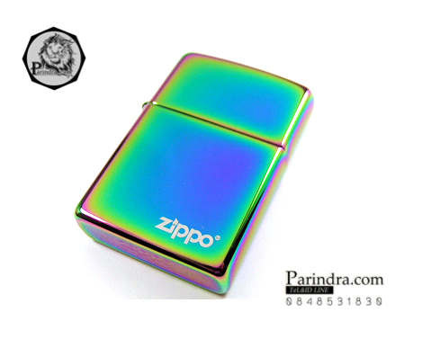ไฟแช็ค Zippo แท้ สีเหลือบรุ้งสเปกตรัม " Zippo 151ZL Spectrum Finish Lighter With Logo " แท้นำเข้า 100%