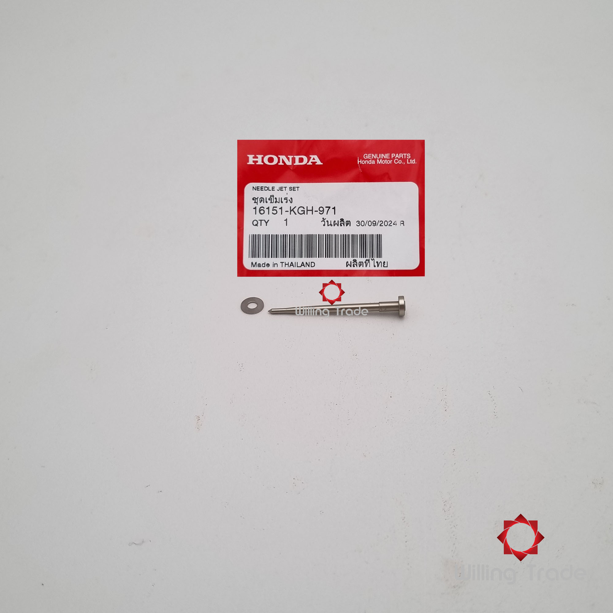 ชุดเข็มเร่ง (WY015) HONDA: (16151-KGH-971) SONIC OLD... แพ๊คละ 1 ชิ้น... [แท้ศูนย์ 100%] ...กลุ่มอะไหล่คาร์บูเรเตอร์ ... NEEDLE SET, JET