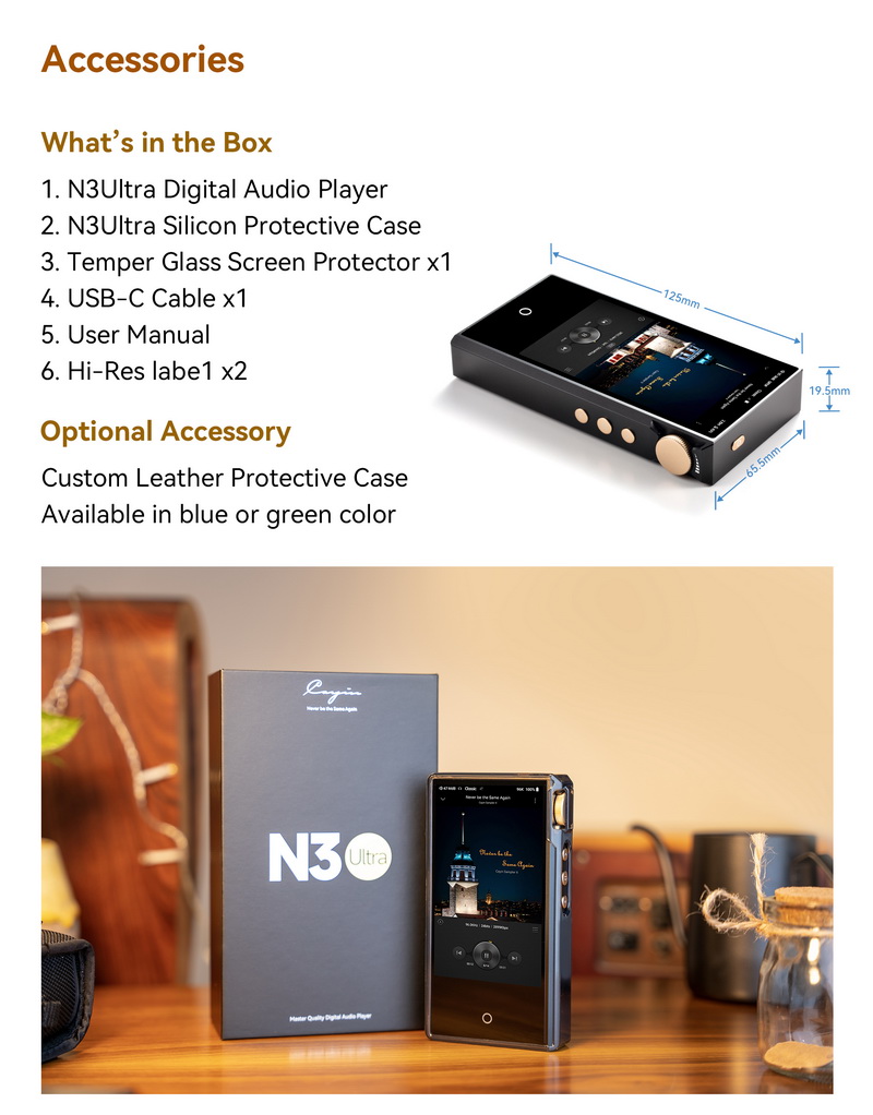 Cayin N3Ultra DAP พกพาชิป DAC AK4493S x2, Triple Timbre, JAN6418 x2 เกรดทหาร, วงจรหลอดแก้วรุ่น 3 ประกันศูนย์ไทย