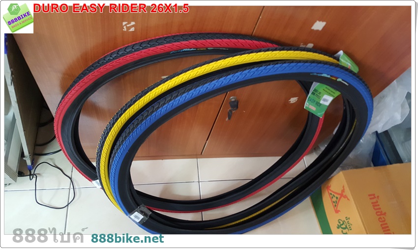 ยางนอกขอบลวด DURO Easy Rider ขนาด 26x1.5 ขอบสี ,DB-7053