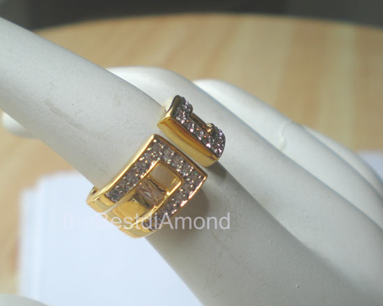 BR620+++แหวนแถวDouble A+++สุดสวย Modern ดูดีมากๆๆ ใส่แล้วเปรี้ยวเฉี่ยว เก๋ Intrend งานสวย เพชรสวย