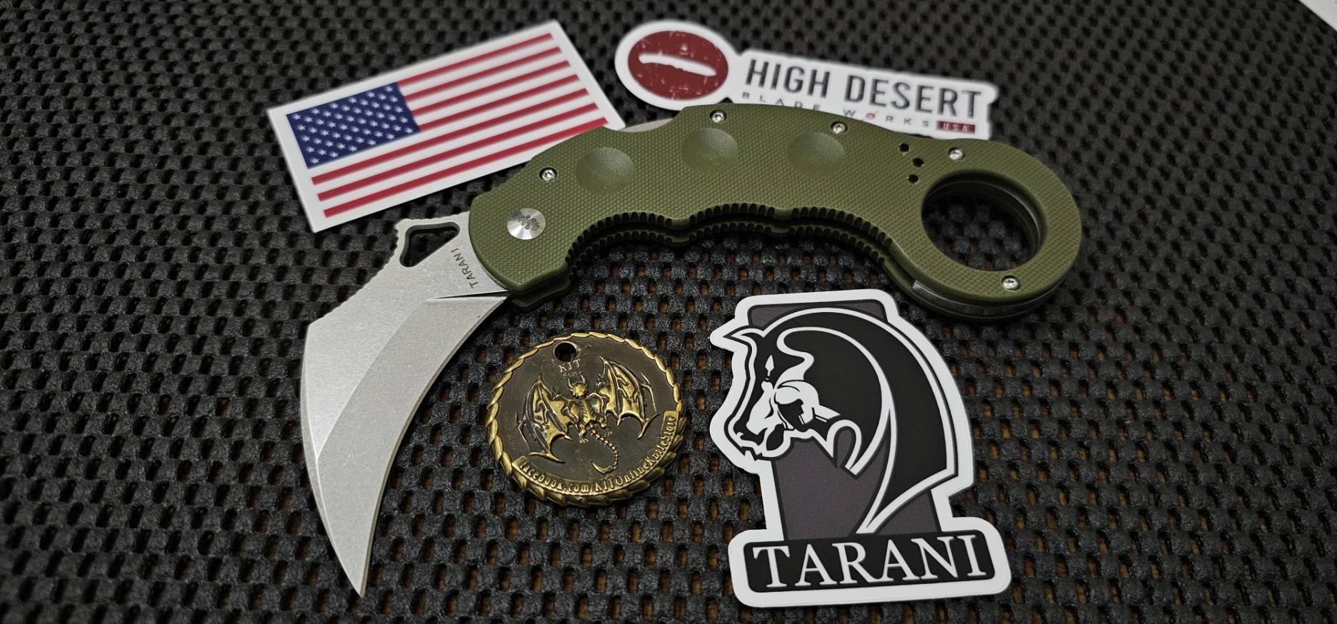 High Desert TARANI Journeyman BRAMP Karambit - Green